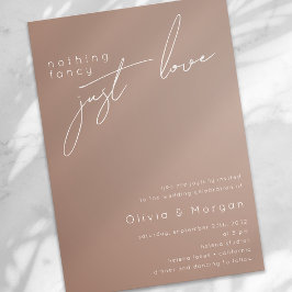 Convites Casamento de Script de Caligrafia Minimalista Boho