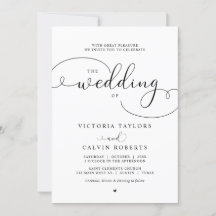 Casamento de Script de Caligrafia Romântica Elegan