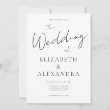 Casamento de Script de Código QR Elegante Minimali