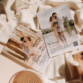 Convites Casamento de Script de Foto com Sobreposição 2 de 