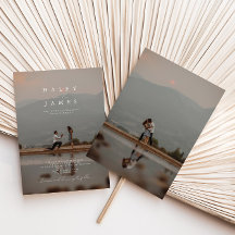 Casamento de Script de Foto Moderno Na moda Minima