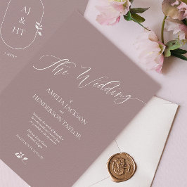 Convites Casamento de Script de Lavanda de Boho Minimalista