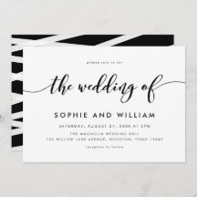 Casamento de Script de Relaxo Preto e Branco