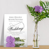 Casamento de Script de Rosa de Púrpura Elegante Li