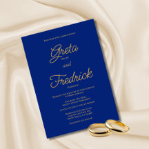 Casamento de Script Dourado Real Real do Elegance