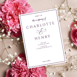 Convites Casamento de Script Elegante Callighraphy