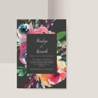 Casamento de Script Elegante Floral Floral de Cinz