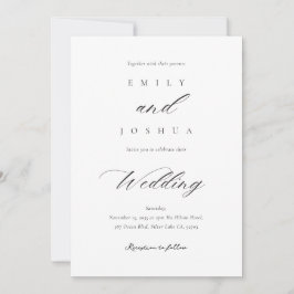 Convites Casamento de Script Elegante Moderno