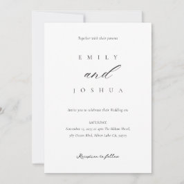 Convites Casamento de Script Elegante Moderno