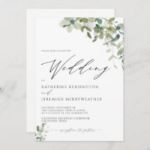 Casamento de Script Greenry Moderno Eucalyptus
