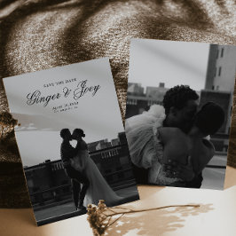 Convites Casamento de Script Minimalista Moderno Salve a da