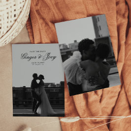 Convites Casamento de Script Minimalista Moderno Salve a da