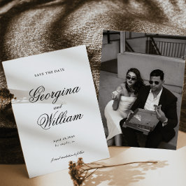 Convites Casamento de Script Minimalista Moderno Salve a da