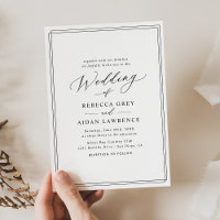 Casamento de Script Moderno Minimalístico Chic