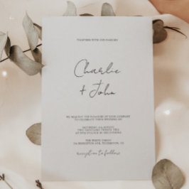 Convites Casamento de Script Moderno Simples