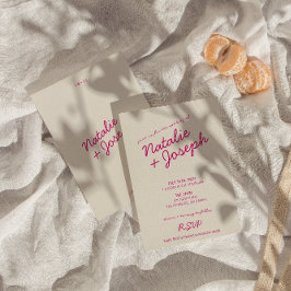 Convites Casamento de Script Whimsical Colorido Moderno