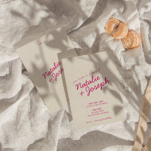 Convites Casamento de Script Whimsical Colorido Moderno