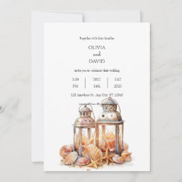 Convites Casamento de Seashell Beach Summer Décor Lanterns
