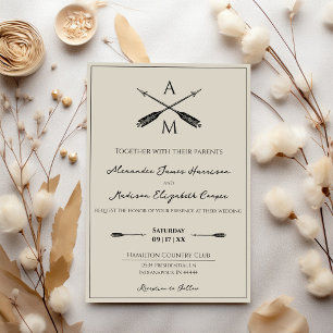 Convites Casamento de Setas e Monogramas Cerco