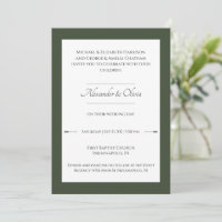 Casamento de setas minimalista | Verde-oliva