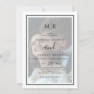 Convites Casamento de Sobreposição de Fotografia de Típi