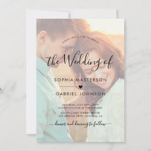 Convites Casamento de Sobreposição de Fotos do Script de Ca