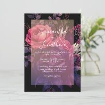 Casamento de Sobreposição de Rosa Floral Gótica Ne