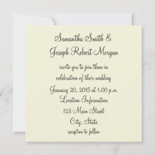 Convites Casamento de Solid Beige