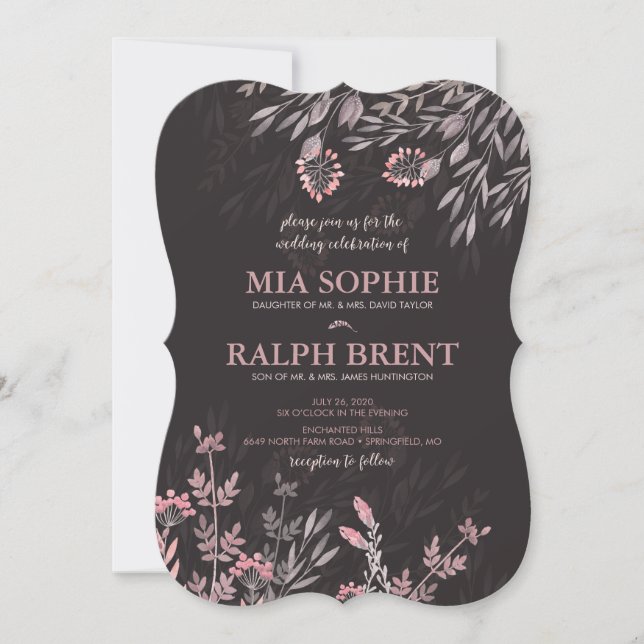 Convites Casamento de Sonhos da Noite de Verão (Frente)