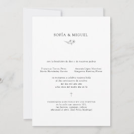 Convites Casamento de Sophia Invitación Boda Catolica