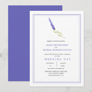 Convites Casamento de Sprig da Lavanda Moderna  