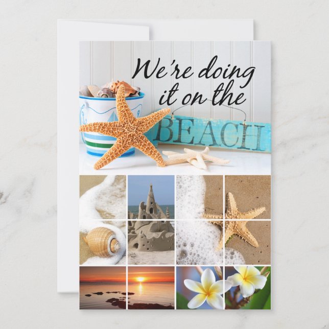 Convites Casamento de Starfish Informal Beach (Frente)