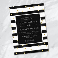 Casamento de Stripe Gold Foil Spots
