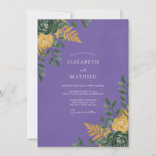 Convites Casamento de Suculentas de Eucalipto Violeta
