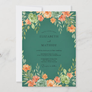 Convites Casamento de Suculentas Eucalipto Coral Turquesa