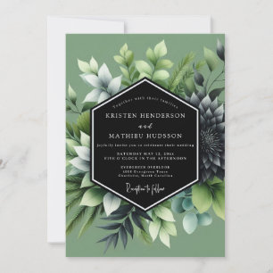 Convites Casamento de Suculentas Sage Luxuriantes
