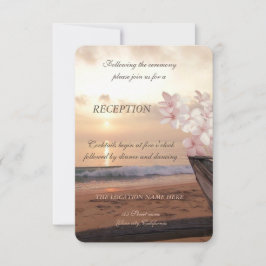 Convites Casamento de Sunset de Praia,Recepção de Plumeria