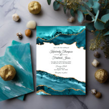 Casamento de Teal e Agate Dourado