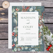 Casamento de Teal Greenery de Natal