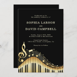 Convites Casamento de teclado abstrato