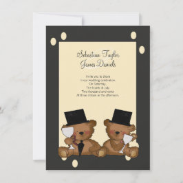 Convites Casamento de Teddy Bear Grooms