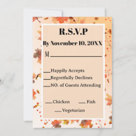 Convites Casamento de Tema de Queda ou RSVP de Chás