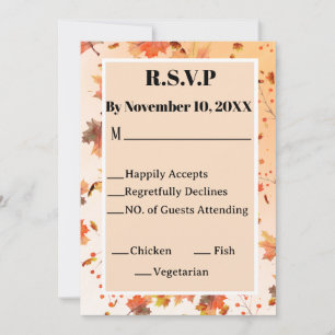 Convites Casamento de Tema de Queda ou RSVP de Chás