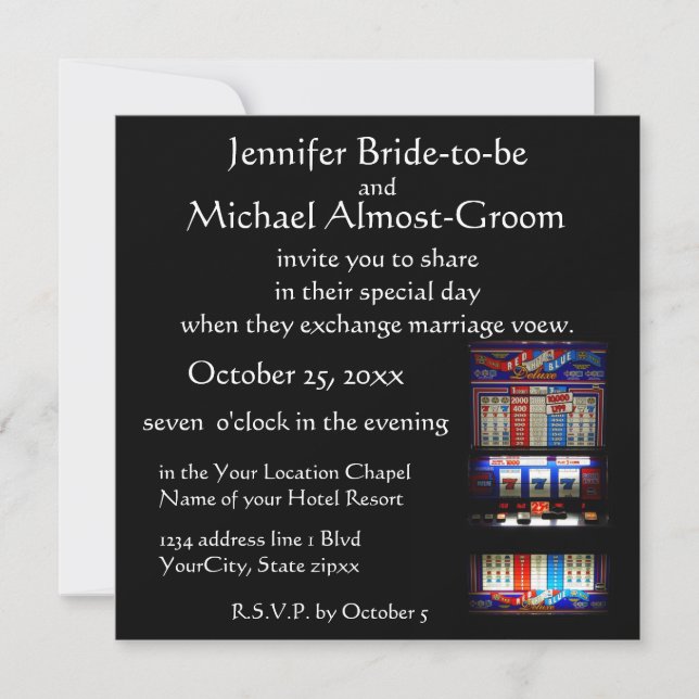 Convites Casamento de Tema de Sorte no Amor (Frente)