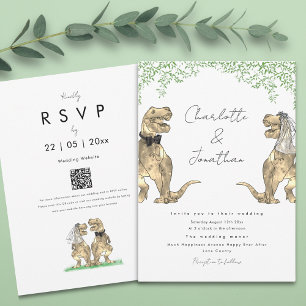 Convites Casamento de Tema Dinossauro
