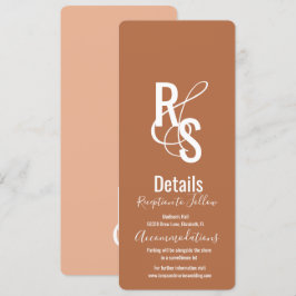 Convites Casamento de Terracota Boêmio Minimalista