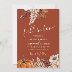 Convites Casamento de terracota boho botânico apaixonado