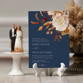 Convites Casamento de Terracota em Aquarela Moderna de Outo