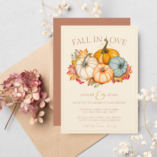 Convites Casamento de Terracotta Autumn Pumpkins