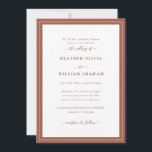 Convites Casamento de Terracotta com Script Elegante<br><div class="desc">Convite De Casamento De Terracotta, Script Elegante. Faça seu convite de casamento tão memorável quanto seu dia especial com este design e na moda. Apresentando um olhar simples e minimalista com um toque clássico tradicional, este convite moderno apenas para texto apresenta um roteiro de caligrafia com letra manual com um...</div>